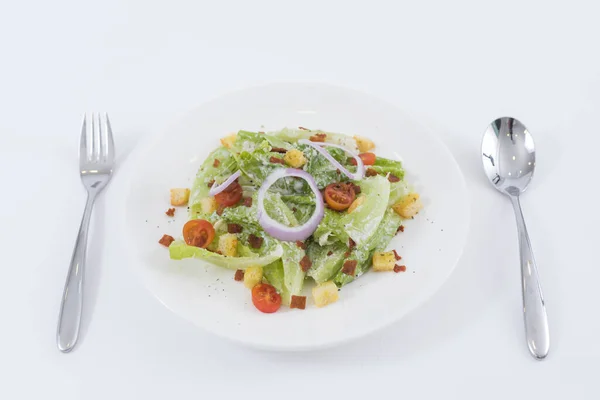 Gemüsesalat Auf Dem Tisch Gesunde Ernährung — Stockfoto