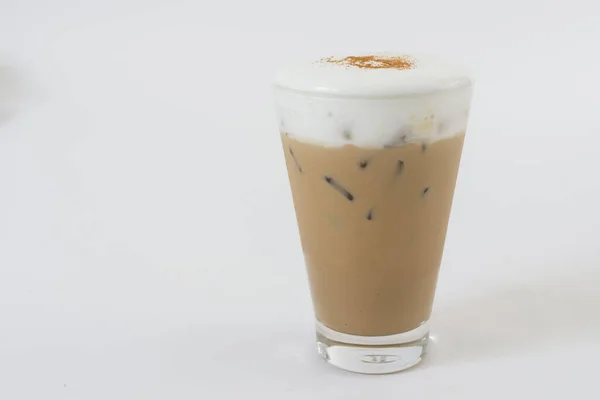 Coffee Ice Close Isolated White — Stock Photo, Image