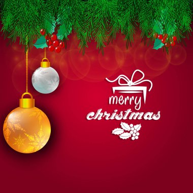 Renkli arka planda Noel ve Yeni Yıl Tatil Posteri. Mutlu noel kartları. Yeni yıl kartı. Renkli Vektör İllüstrasyonu.