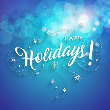 Renkli Arkaplanda Kış Tatili Posteri. Mutlu Noeller ve yeni yıl kartı. Renkli Vektör İllüstrasyonu.