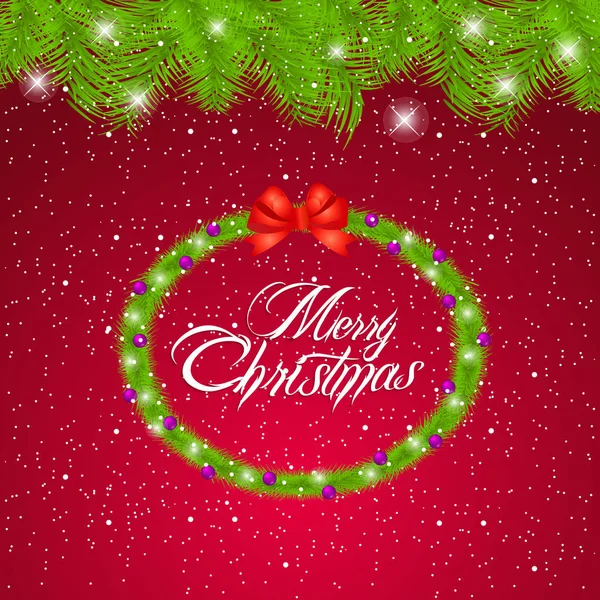 Cartel Navidad Año Nuevo Sobre Fondo Navidad Colorido Feliz Tarjeta — Vector de stock