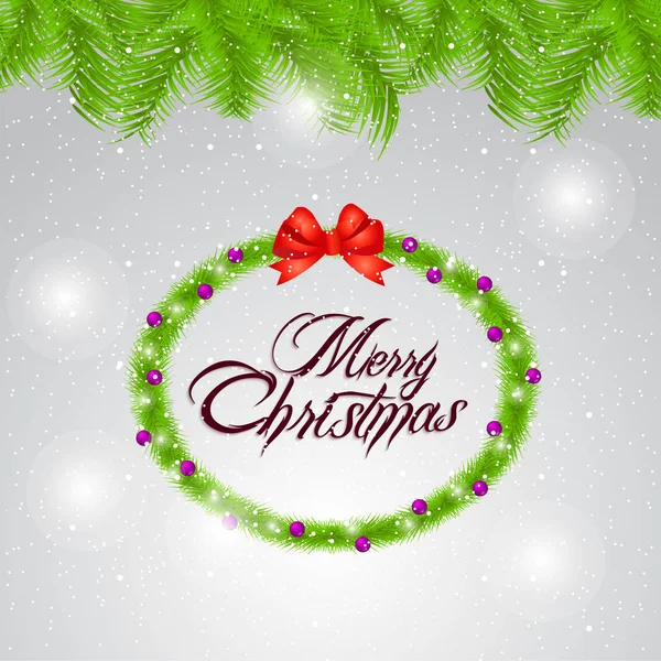 Cartel Navidad Año Nuevo Sobre Fondo Navidad Colorido Feliz Tarjeta — Vector de stock