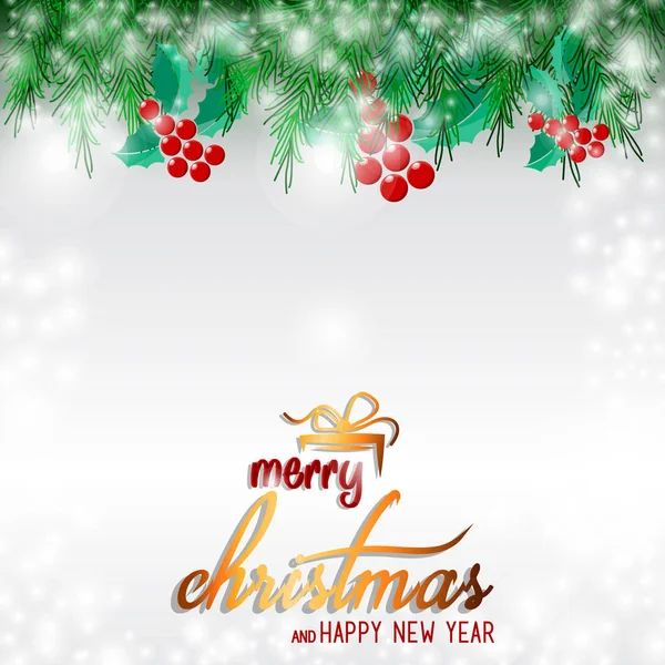 Christmas New Year Holidays Poster Colorful Background Merry Christmas Card — Stock vektor