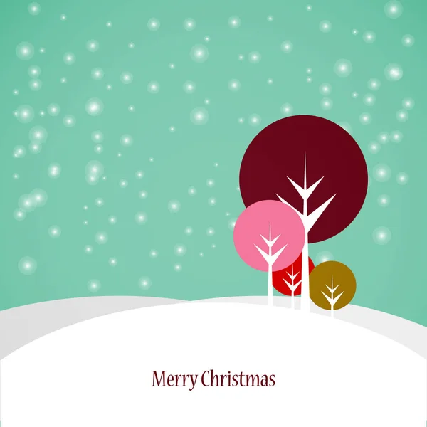 Winter Holidays Poster Colorful Background Merry Christmas Card Colorful Vector — Stock vektor