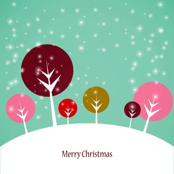 Winter Holidays Poster Colorful Background Merry Christmas Card Colorful Vector — Stock Vector