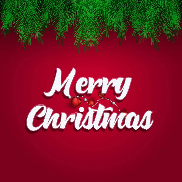カラフルな背景にクリスマスの休日のポスター メリークリスマスカードカラフルなベクトルイラスト — ストックベクタ