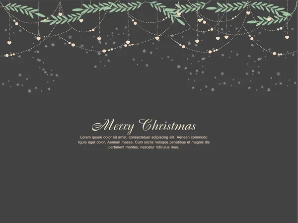 Feliz Cartel Navidad Ilustración Colorida Del Vector — Vector de stock