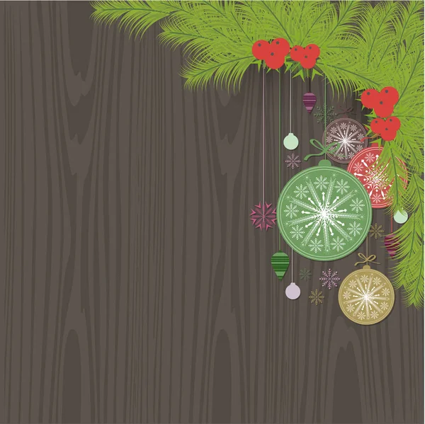 Buntes Weihnachtsmuster Für Grußkarte Vektorillustration — Stockvektor