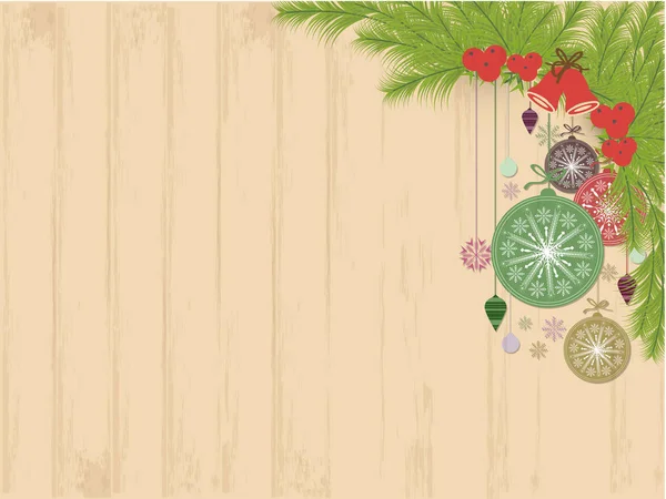 グリーティングカード ベクトルイラストのためのカラフルなクリスマスパターン — ストックベクタ