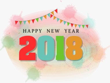 Şık bir yeni yıl posteri. Mutlu yıllar..