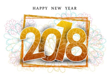 Şık bir yeni yıl posteri. Mutlu yıllar..