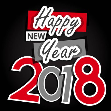 Şık bir yeni yıl posteri. Mutlu yıllar..