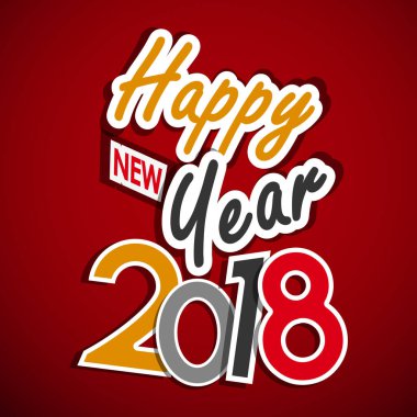 Şık bir yeni yıl posteri. Mutlu yıllar..