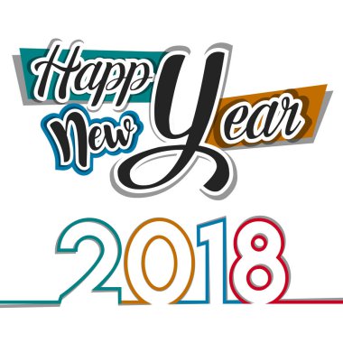 Şık bir yeni yıl posteri. Mutlu yıllar..