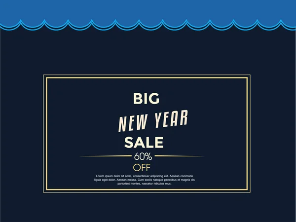 New Year Sale Poster Festive Shopping Concept — Stock Vector