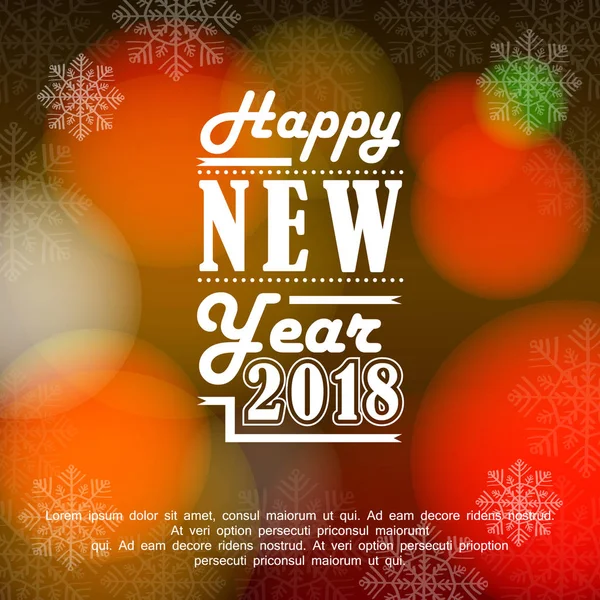 Stylish New Year Poster Happy New Year — Stock Vector