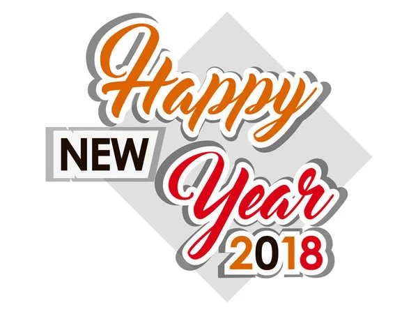 Stylish New Year Poster Happy New Year — Stock Vector