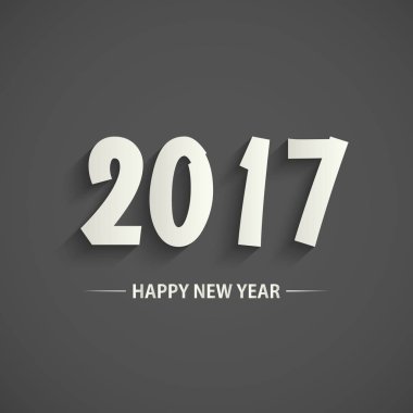 Mutlu yıllar posteri. İyi tatiller. Basit tasarım.