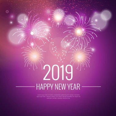 Mutlu yıllar posteri. İyi tatiller. Basit tasarım.