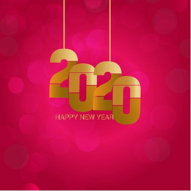 Mutlu yıllar posteri. İyi tatiller. Basit tasarım.