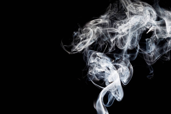 Smoke on black background.