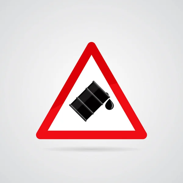 Υπογράψει «Προσοχή πετρελαίου» διάνυσμα — Διανυσματικό Αρχείο