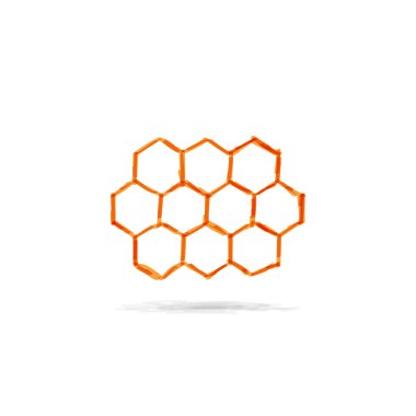 Çizilmiş simgesi Petek, vektör çizim