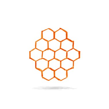 Çizilmiş simgesi Petek, vektör çizim