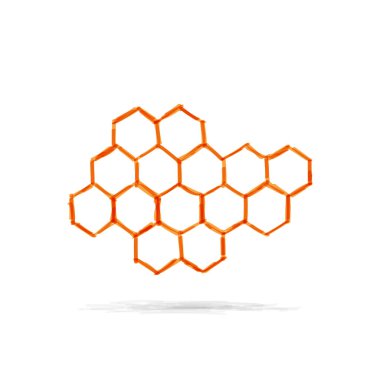 Çizilmiş simgesi Petek, vektör çizim