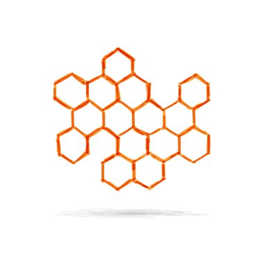 Çizilmiş simgesi Petek, vektör çizim