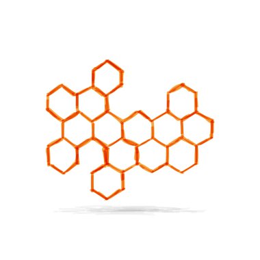 Çizilmiş simgesi Petek, vektör çizim