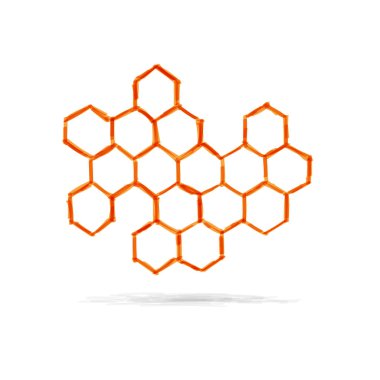 Çizilmiş simgesi Petek, vektör çizim