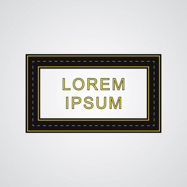 Yollar ve etiket metni düzen örneği şeklinde çerçeve.