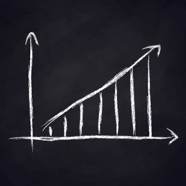 Tebeşir ile çizilmiş zamanlama büyüme.