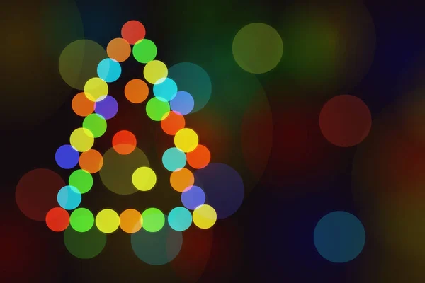 Lumières de Noël en forme d'arbre de Noël . — Image vectorielle