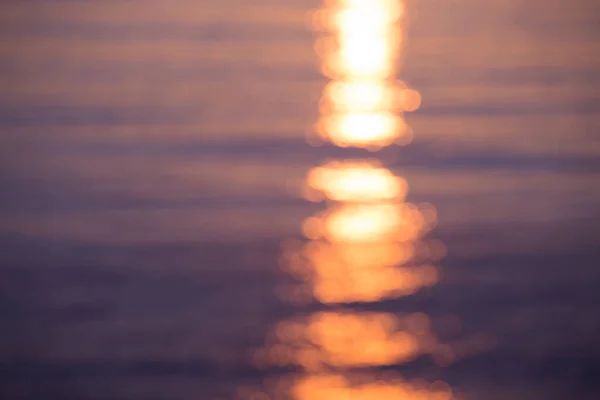 Soleil Lève Sur Mer Aube Sicile Avec Effet Flou Bokeh — Photo