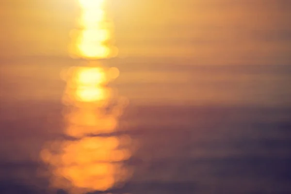 Sol Sale Sobre Mar Amanece Sicilia Con Efecto Borroso Bokeh — Foto de Stock