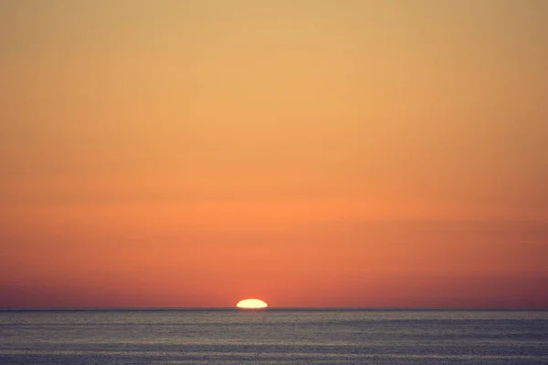 Soleil Lève Sur Mer Aube Sicile — Photo