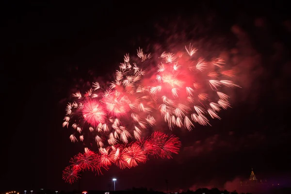 Artificii Cerul Întunecat — Fotografie, imagine de stoc