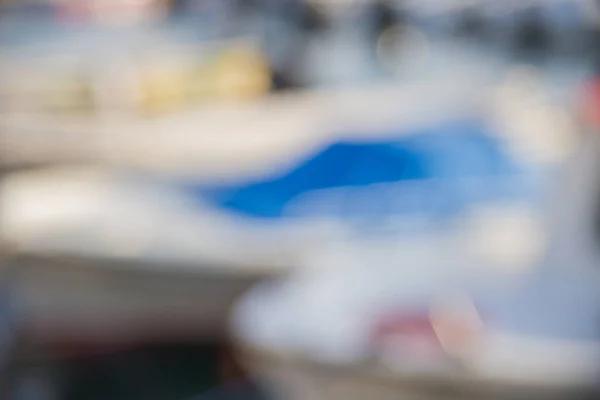 Човни Пірсі Гавані Морі Ефектом Затуманення Боке — стокове фото