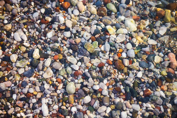 Sea Pebbles Calm Clear Sea Water Abstract Background — Stock Photo, Image