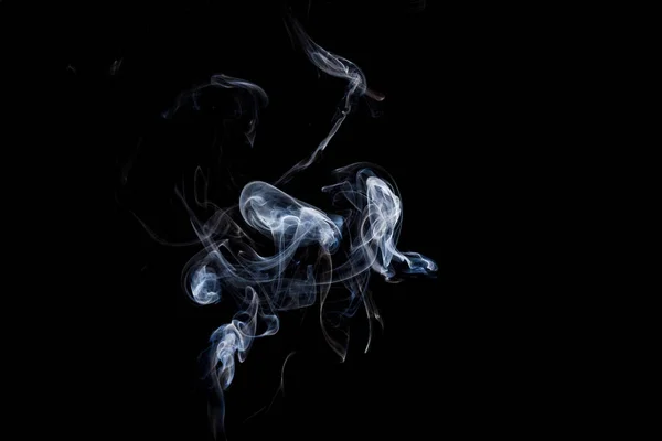 Fumaça Fundo Preto Foto Abstrata Com Redemoinhos — Fotografia de Stock