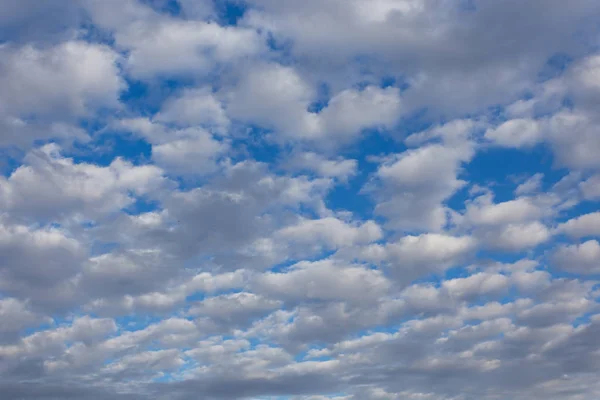 Nori Albi Texturați Cerul Azuriu Fundal Natural Contrastant Vară — Fotografie, imagine de stoc