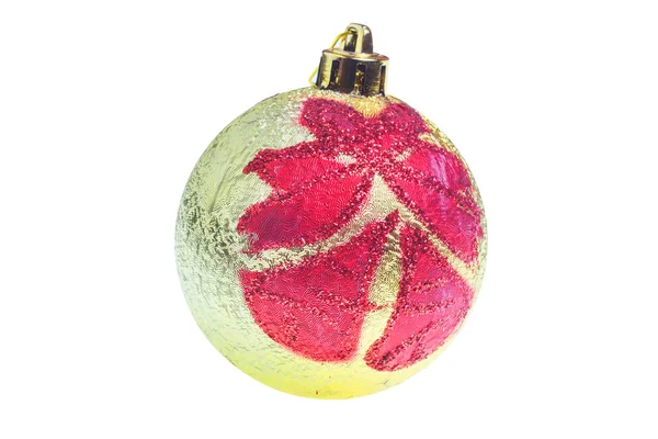 Χριστουγεννιάτικα Παιχνίδια Δέντρο Απομονώνονται Λευκό Φόντο Vintage Μπάλα — Φωτογραφία Αρχείου
