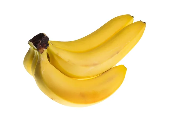 Ένα Μάτσο Μπανάνες Απομονωμένες Λευκό Φόντο — Φωτογραφία Αρχείου