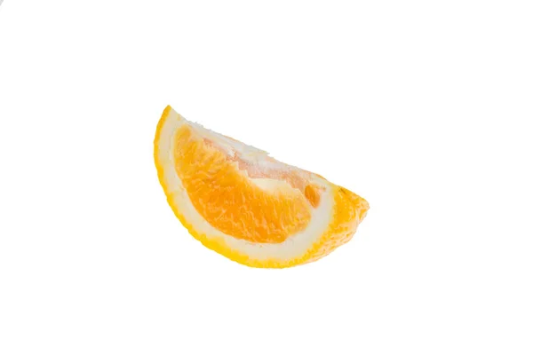 Scheiben Geschnittene Saftige Orange Isoliert Auf Weißem Hintergrund Zitrusfrüchte Sind — Stockfoto