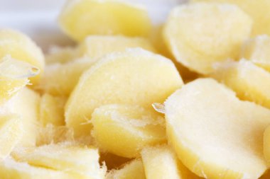 Dondurulmuş zencefil yakın çekim 