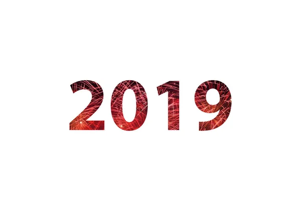 Sign 2019 Firework — Stock Photo, Image