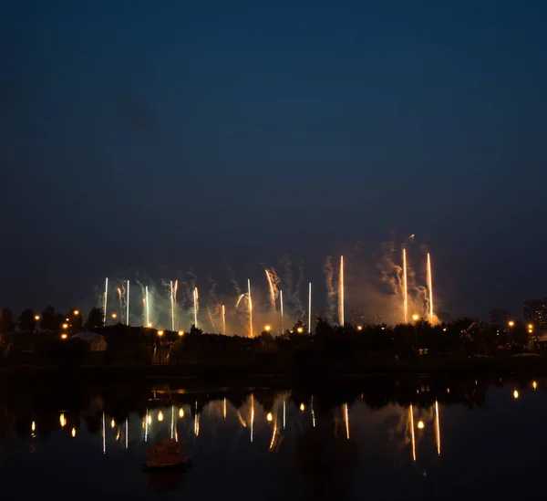 Fireworks River — Stock Photo, Image
