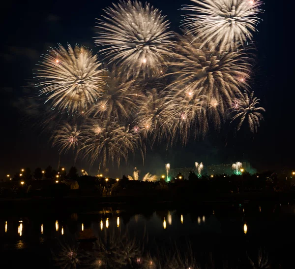 Fireworks River — Stock Photo, Image